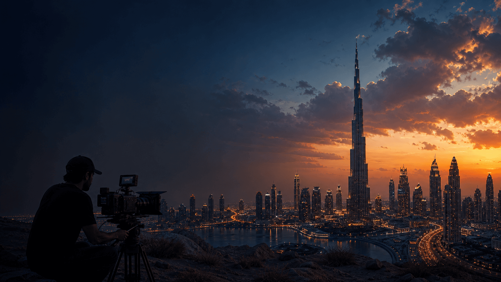 Dubai skyline and UAE filming location scouting